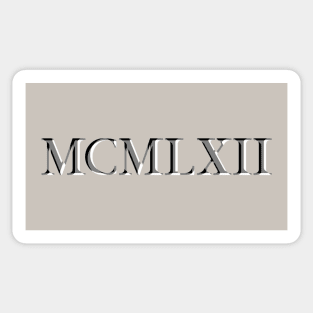 Roman Numeral 1962 Sticker